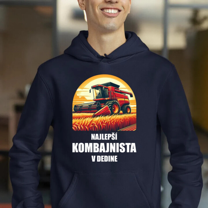 Najlepší kombajnista v dedine  - pánska mikina s potlačou
