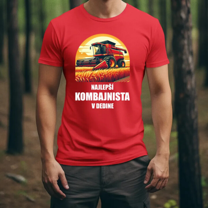 Najlepší kombajnista v dedine - pánske tričko s potlačou