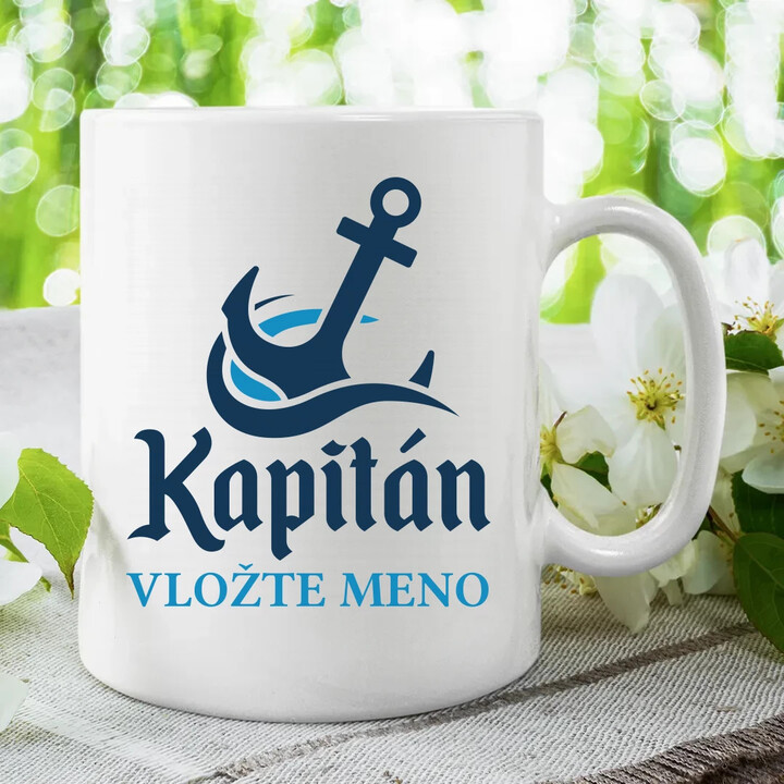 Kapitán (meno) - keramický hrnček s potlačou - personalizovaný produkt