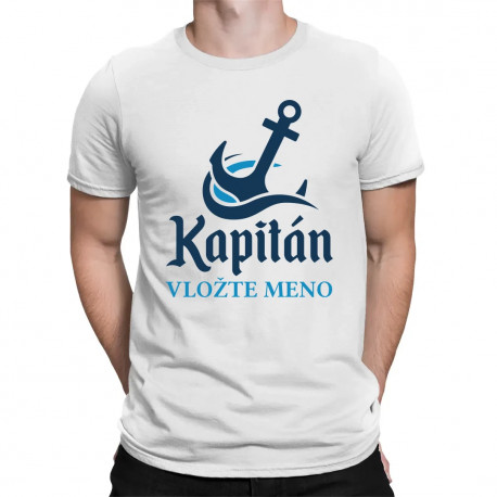 Kapitán (meno) - pánske tričko s potlačou - personalizovaný produkt