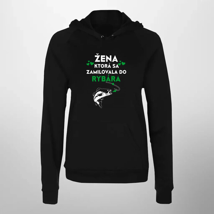 Žena, ktorá sa zamilovala do rybára  - dámska mikina s potlačou