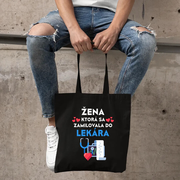Žena, ktorá sa zamilovala do  lekára - taška s potlačou