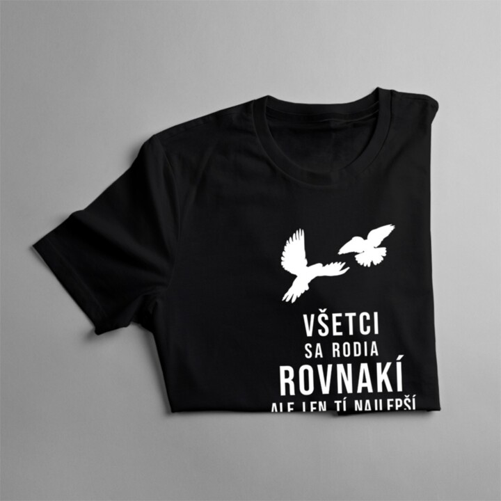 Všetci sa rodia rovnakí - holubár - pánske tričko s potlačou