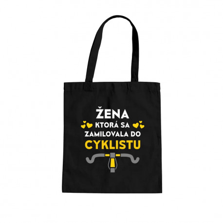 Žena, ktorá sa zamilovala do cyklistu - taška s potlačou