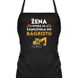 Žena, ktorá sa zamilovala do bágristu - zástera s potlačou