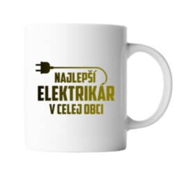 Najlepší elektrikár v celej obci - keramický hrnček s potlačou