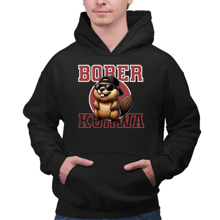Bober!  - pánska mikina s potlačou