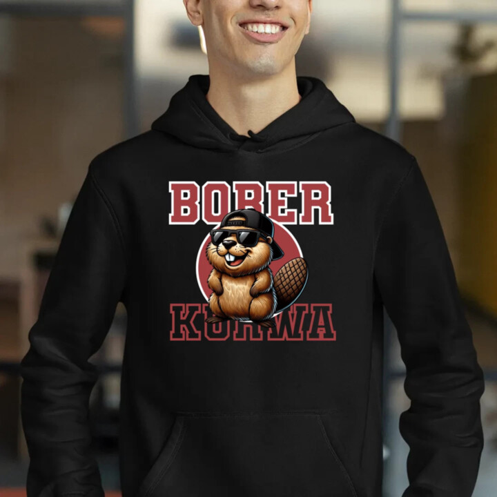 Bober!  - pánska mikina s potlačou