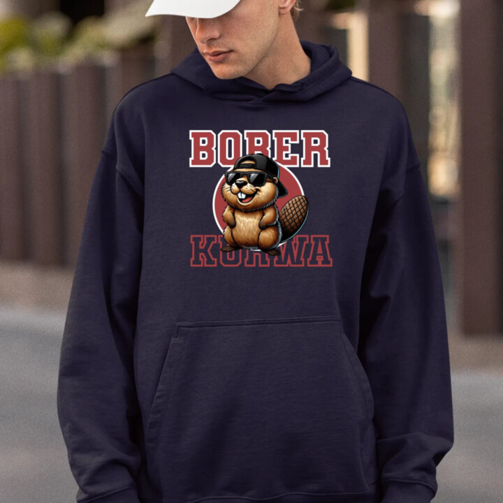 Bober!  - pánska mikina s potlačou