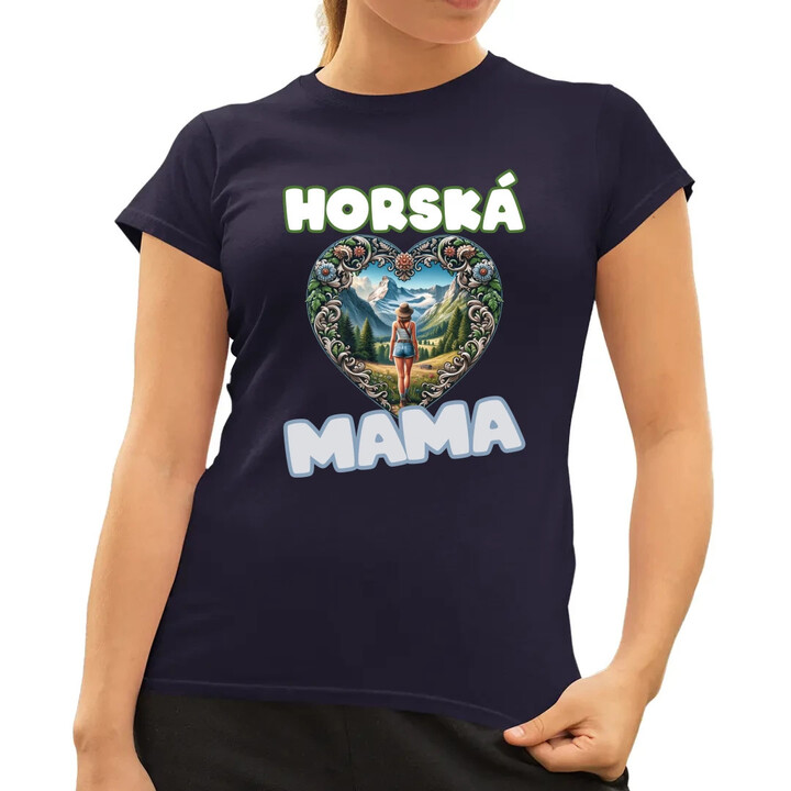 Horská mama - dámske tričko s potlačou