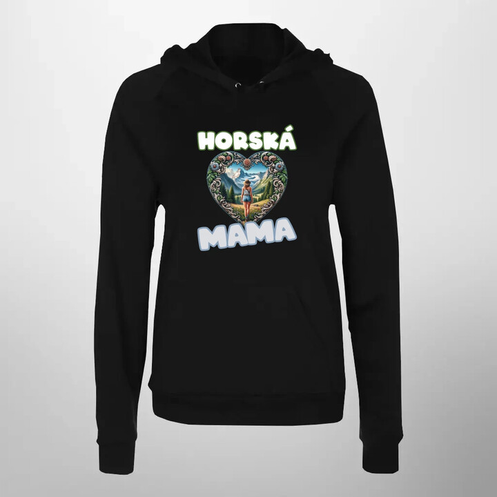 Horská mama  - dámska mikina s potlačou