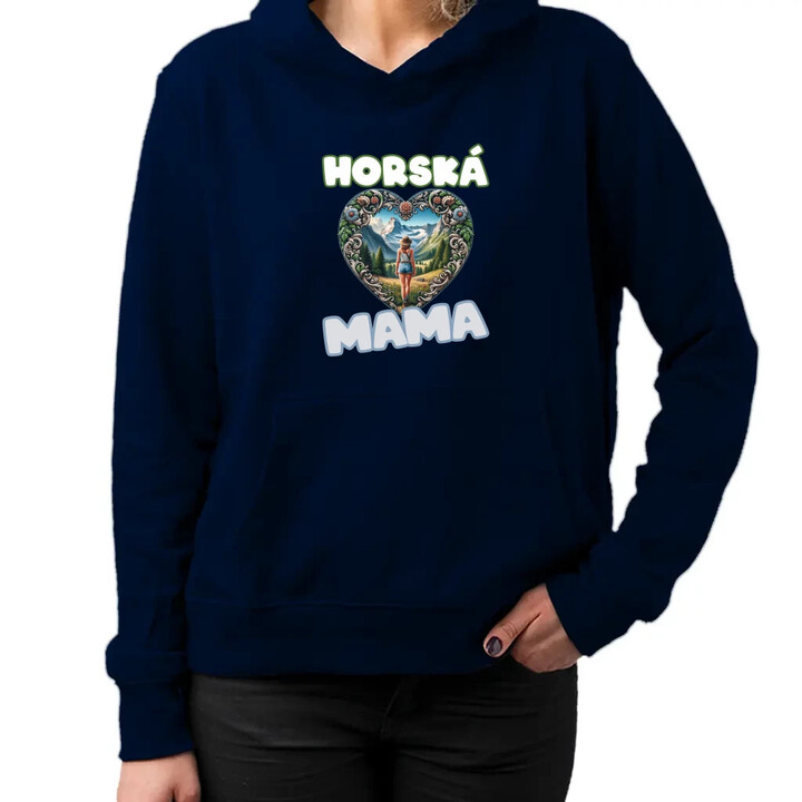 Horská mama  - dámska mikina s potlačou