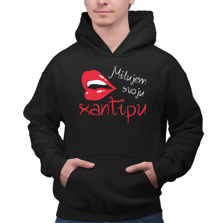 Milujem svoju xantipu V2  - pánska mikina s potlačou
