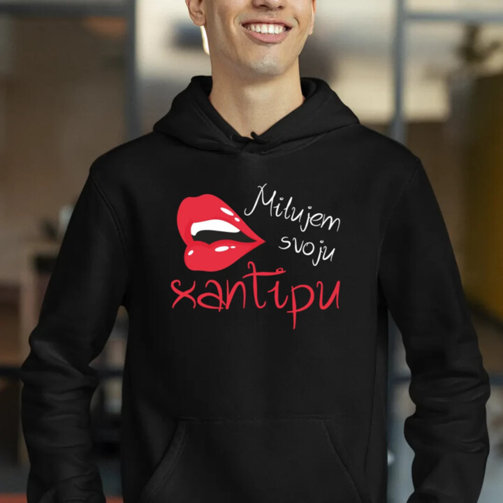Milujem svoju xantipu V2  - pánska mikina s potlačou