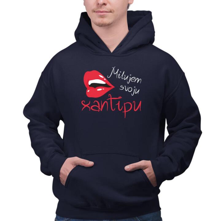 Milujem svoju xantipu V2  - pánska mikina s potlačou