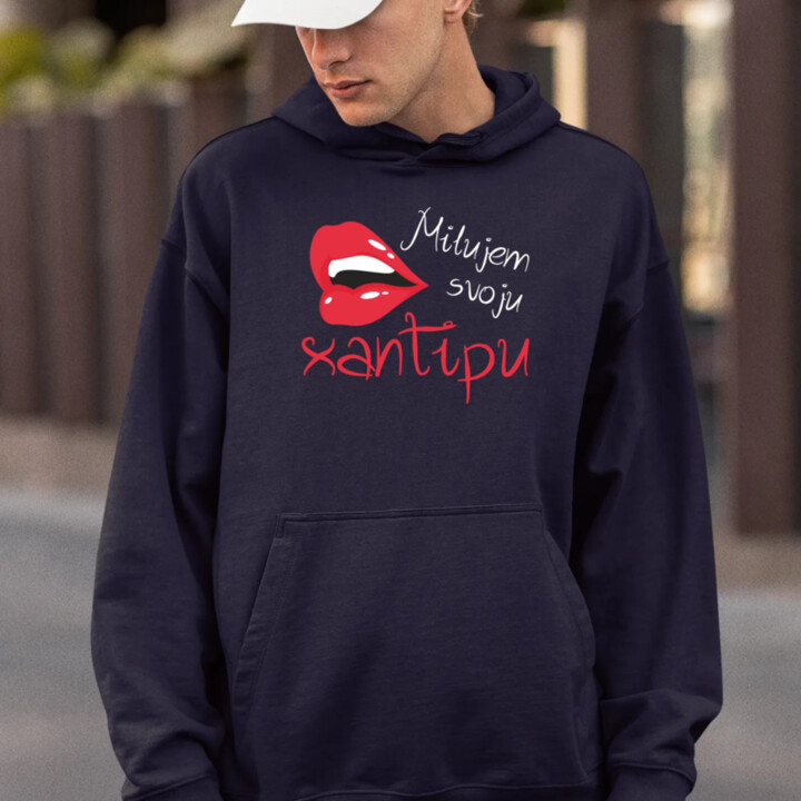 Milujem svoju xantipu V2  - pánska mikina s potlačou