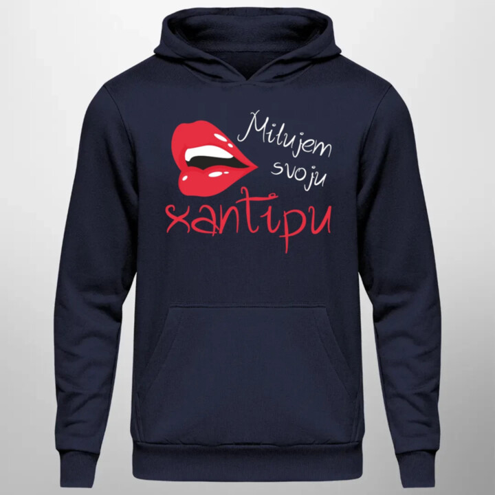 Milujem svoju xantipu V2  - pánska mikina s potlačou