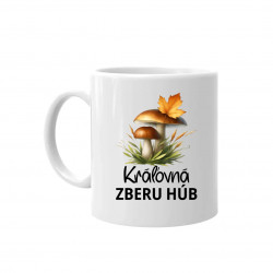 Kráľovná zberu húb - keramický hrnček s potlačou