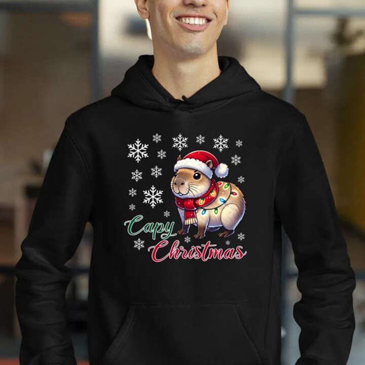 Capy Christmas  - pánska mikina s potlačou
