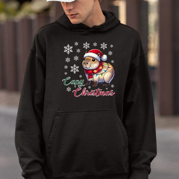 Capy Christmas  - pánska mikina s potlačou