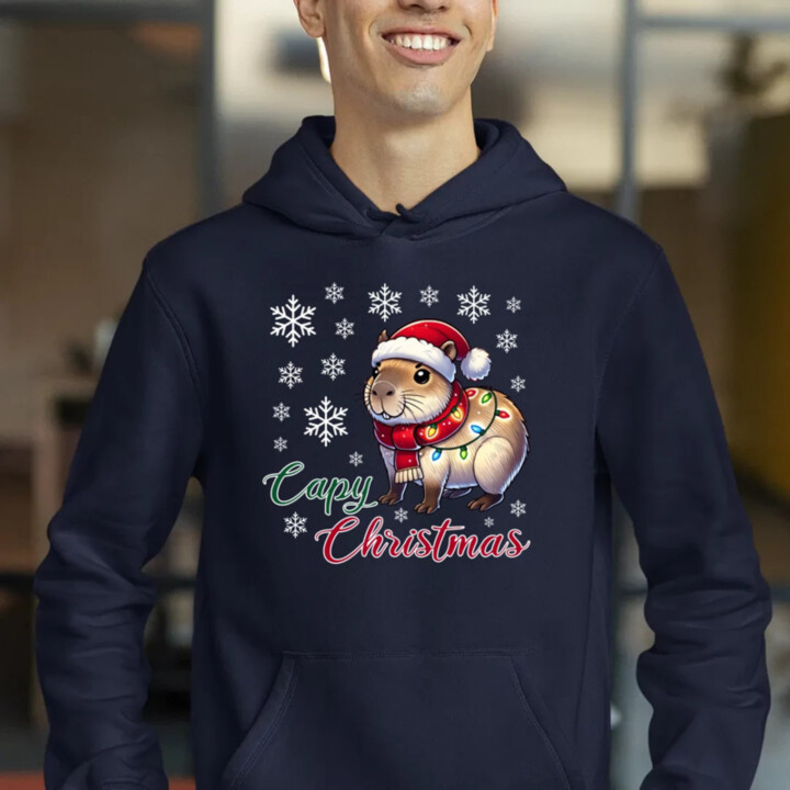 Capy Christmas  - pánska mikina s potlačou