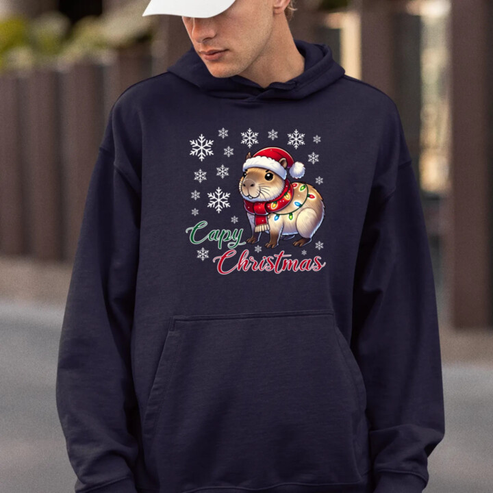 Capy Christmas  - pánska mikina s potlačou