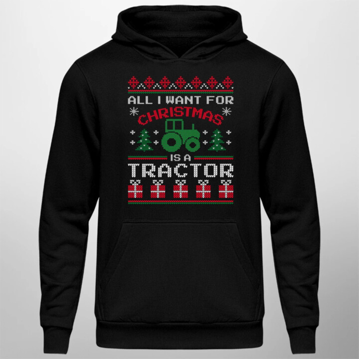All I want for Christmas is a tractor  - pánska mikina s potlačou