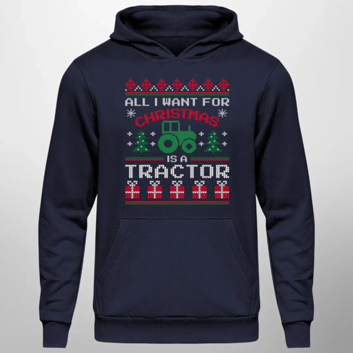 All I want for Christmas is a tractor  - pánska mikina s potlačou