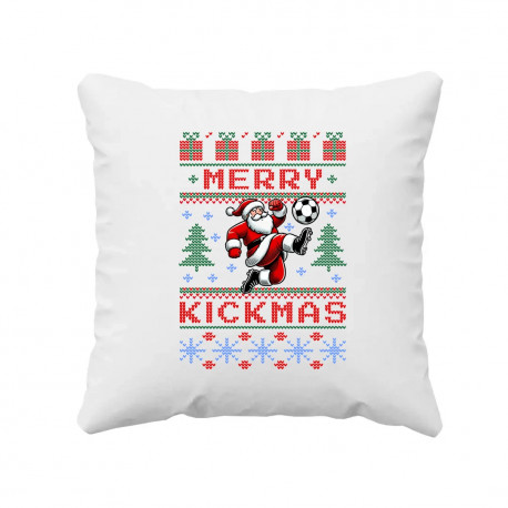 Merry Kickmas - vankúš s potlačou