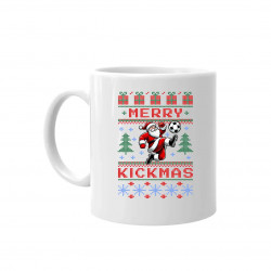 Merry Kickmas - keramický hrnček s potlačou