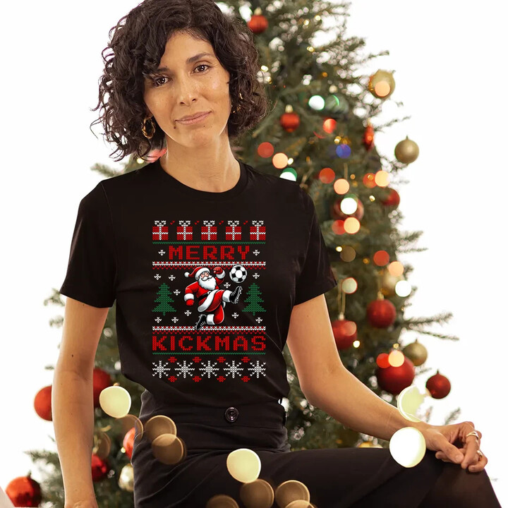 Merry Kickmas - dámske tričko s potlačou