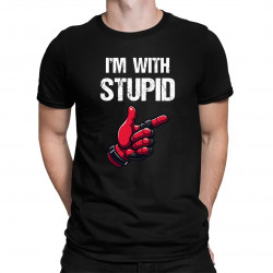 I'm with stupid - pánske tričko s potlačou