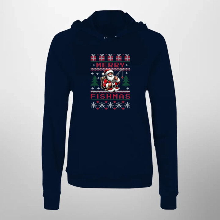Merry Fishmas  - dámska mikina s potlačou