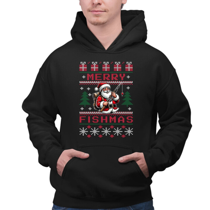 Merry Fishmas  - pánska mikina s potlačou