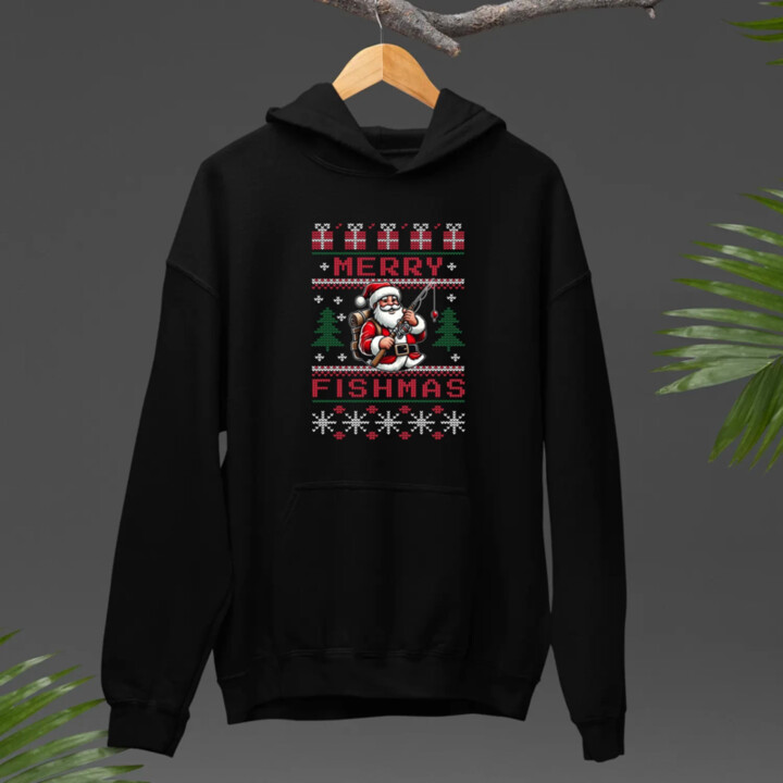 Merry Fishmas  - pánska mikina s potlačou