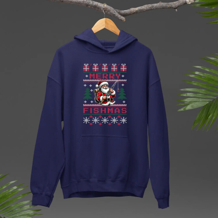 Merry Fishmas  - pánska mikina s potlačou