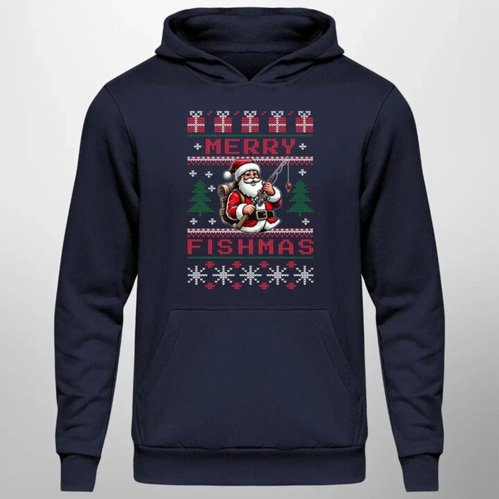 Merry Fishmas  - pánska mikina s potlačou