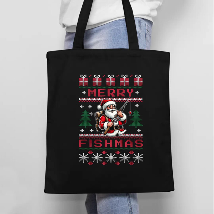 Merry Fishmas - taška s potlačou