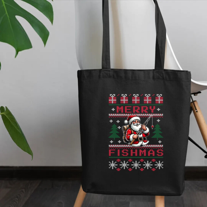 Merry Fishmas - taška s potlačou