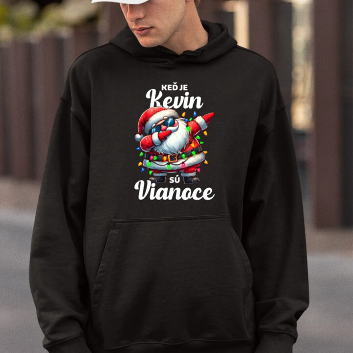 Keď je Kevin, sú Vianoce  - pánska mikina s potlačou