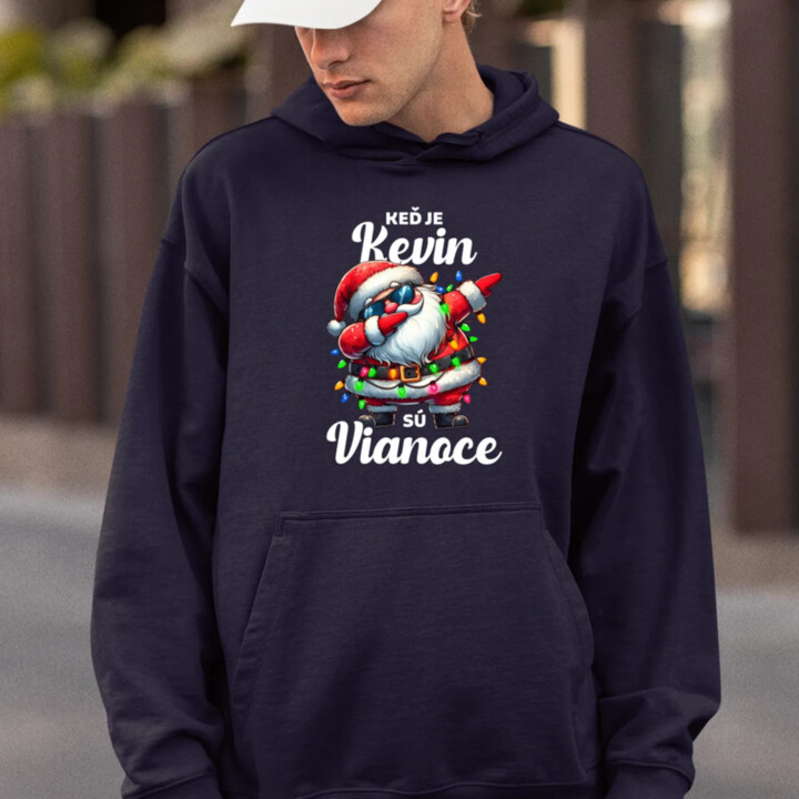 Keď je Kevin, sú Vianoce  - pánska mikina s potlačou