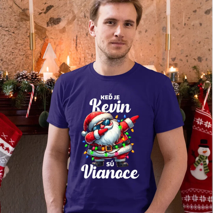 Keď je Kevin, sú Vianoce - pánske tričko s potlačou