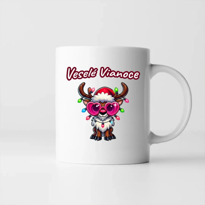 Veselé Vianoce - sob v2 - keramický hrnček s potlačou