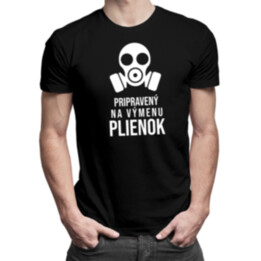 Pripravený na výmenu plienok - pánske tričko s potlačou
