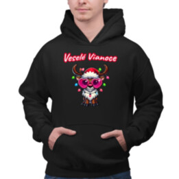 Veselé Vianoce - sob v2  - pánska mikina s potlačou