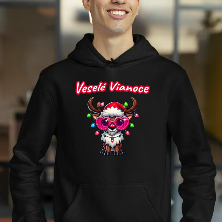 Veselé Vianoce - sob v2  - pánska mikina s potlačou
