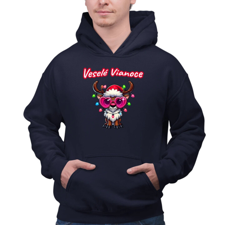 Veselé Vianoce - sob v2  - pánska mikina s potlačou