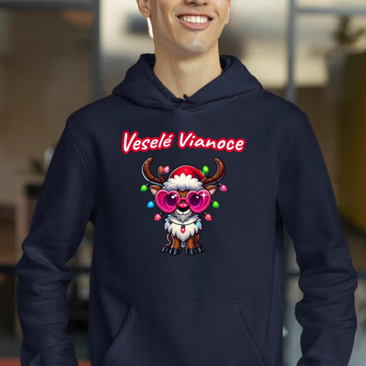 Veselé Vianoce - sob v2  - pánska mikina s potlačou