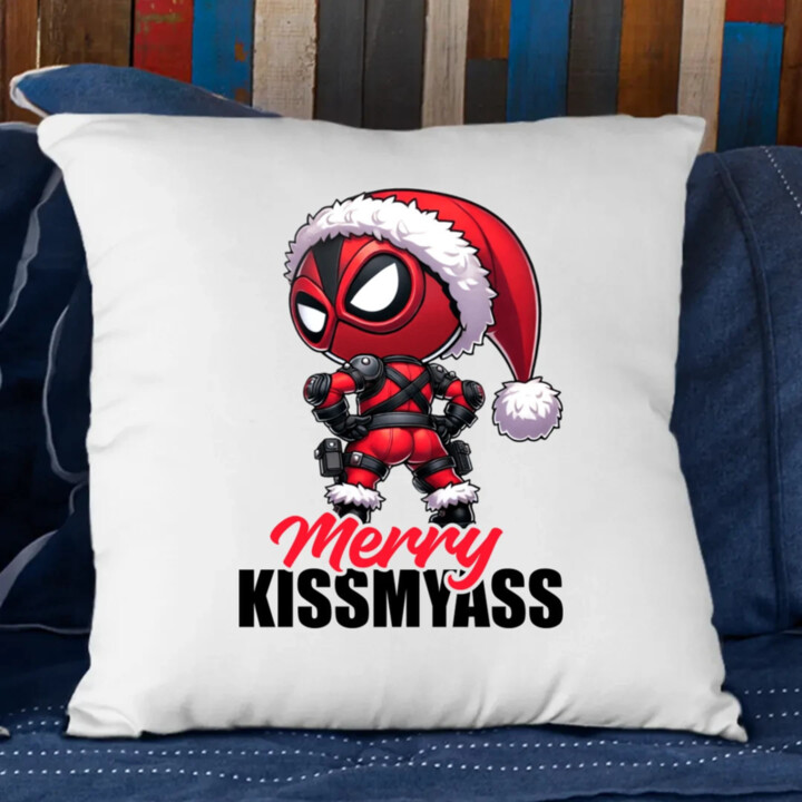 Merry Kissmyass - vankúš s potlačou