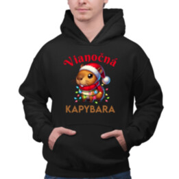 Vianočná kapybara   - pánska mikina s potlačou